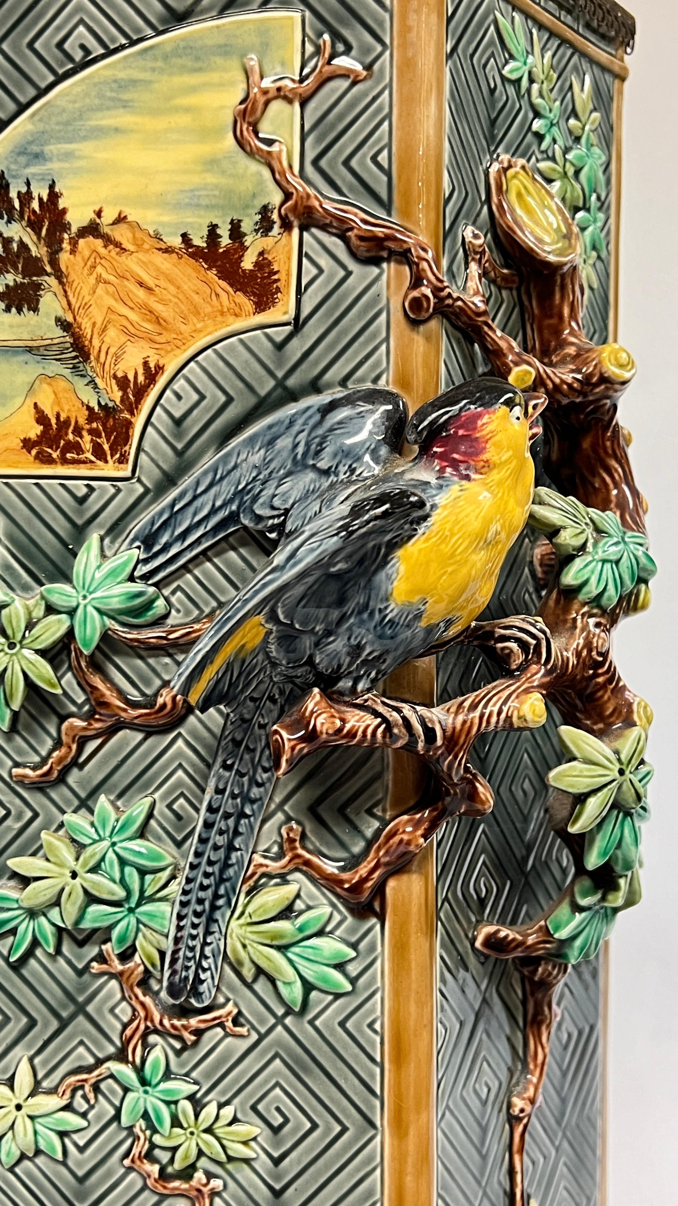 Coppia di lampade da tavolo in maiolica di Antique French Chinoiserie in vendita 1