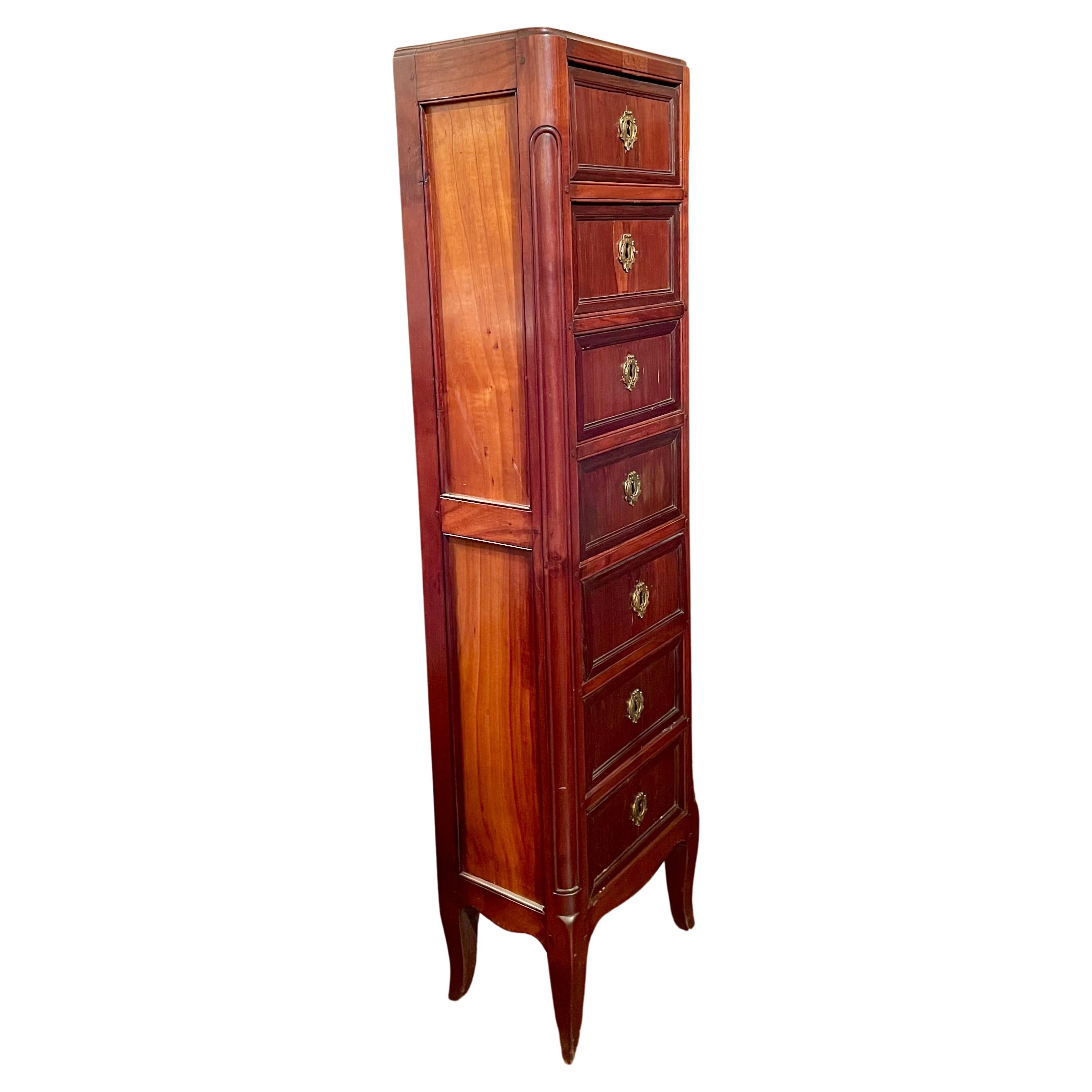 Pair Antique French Chinoiserie Marble Top Teakwood Cabinets, Circa 1880. 3