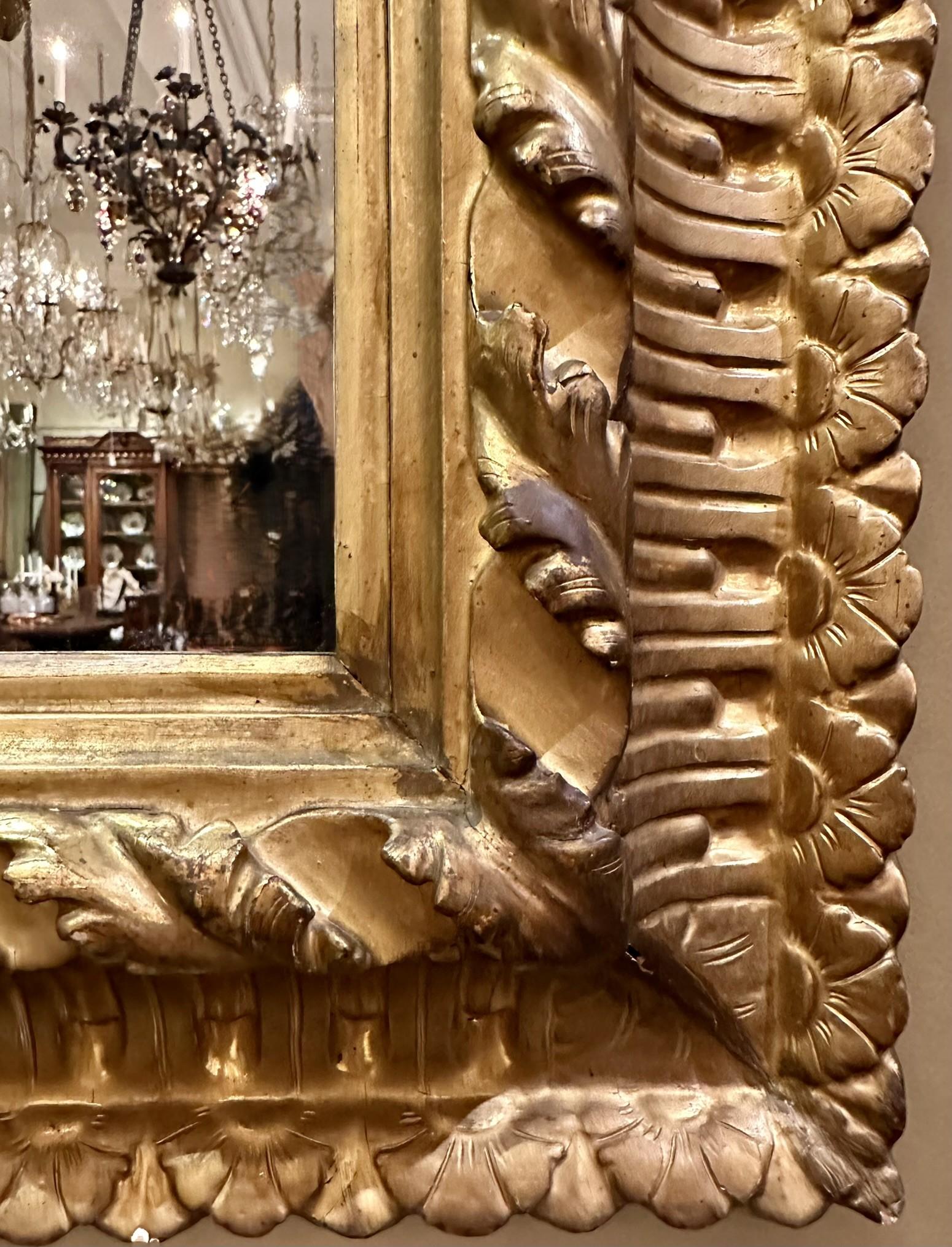 Pair Antique French Églomisé Mirrors in Fine Frames, Circa 1880-1890. For Sale 8