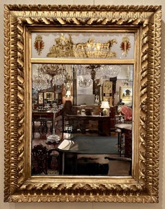 Pair Antique French Églomisé Mirrors in Fine Frames, Circa 1880-1890.