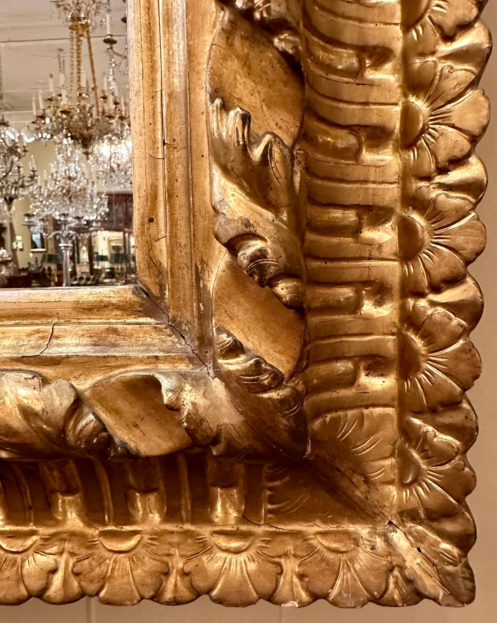 Pair Antique French Églomisé Mirrors in Fine Frames, Circa 1880-1890. For Sale 4