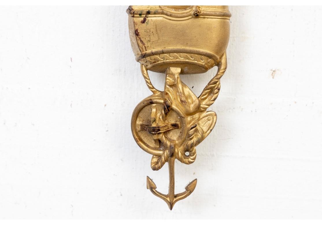 Pair Antique French Empire Style Gilt Bronze Wall Sconces For Sale 6