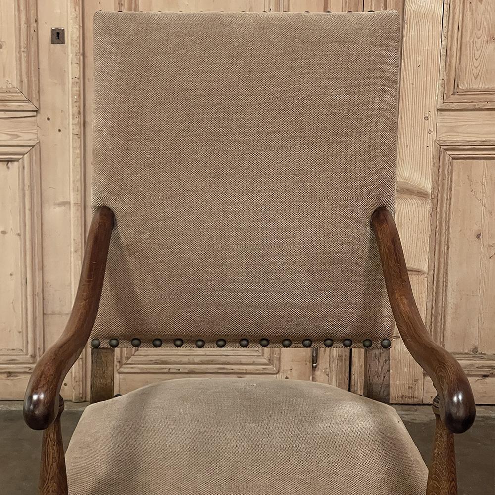 Pair Antique French Louis XIII Armchairs For Sale 10