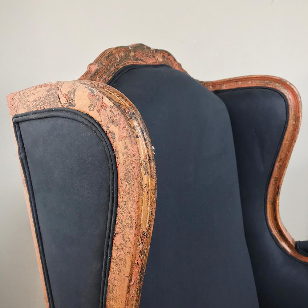 Pair of Antique French Louis XV Bergères, Armchairs 2
