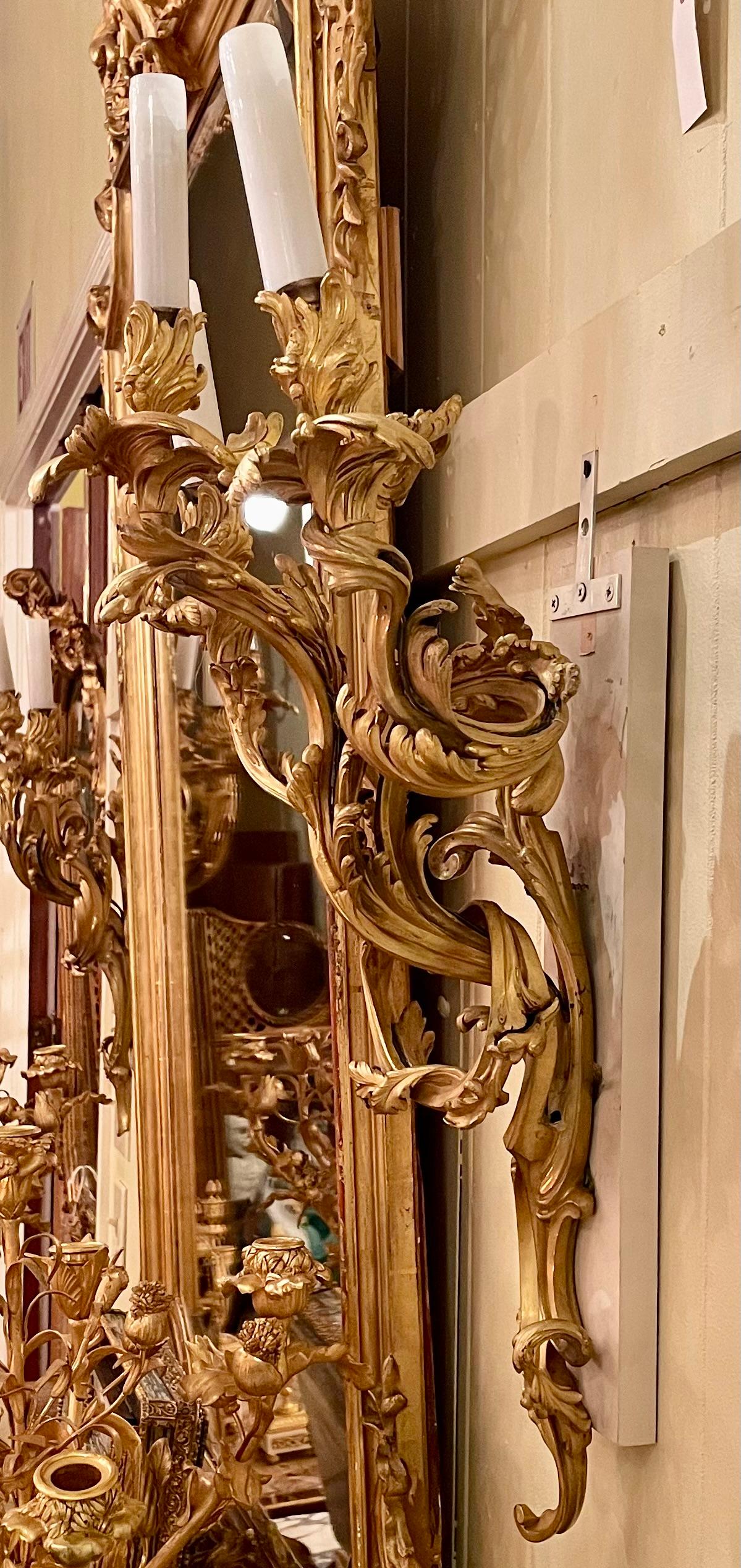 Paire d'appliques murales d'Oré en bronze de style Louis XV, vers 1890. en vente 5