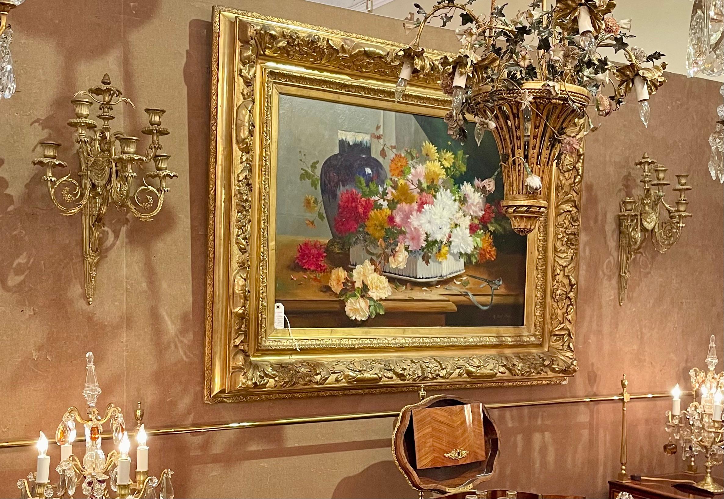 Pair Antique French Louis XVI Bronze D'Ore Wall Sconces, Circa 1880. For Sale 4