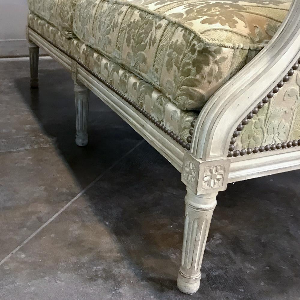 Pair of Antique French Louis XVI Painted Sofas 4