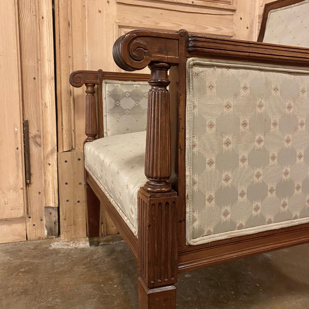 Pair of Antique French Louis XVI Walnut Armchairs, Bergères For Sale at ...