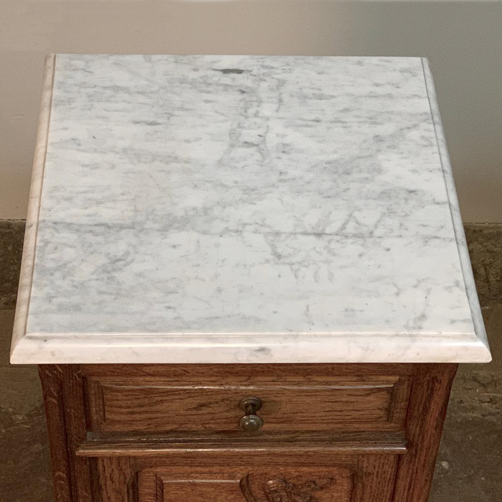 Pair of Antique French MarbleTop Nightstands at 1stDibs antique