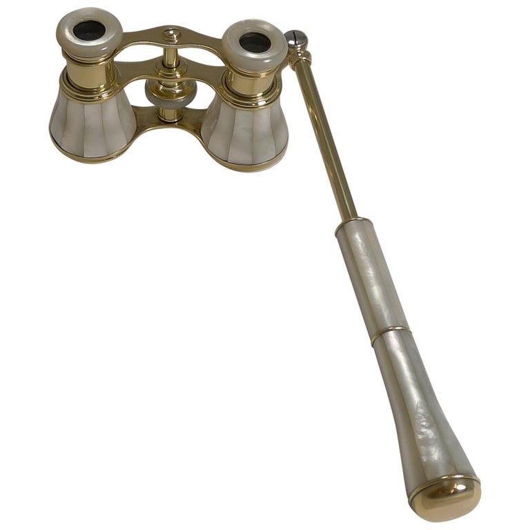 Pair Antique French Mother of Pearl Opera Glasses c.1890