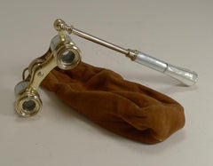 Pair of Antique French Mother of Pearl Opera Glasses, circa 1900