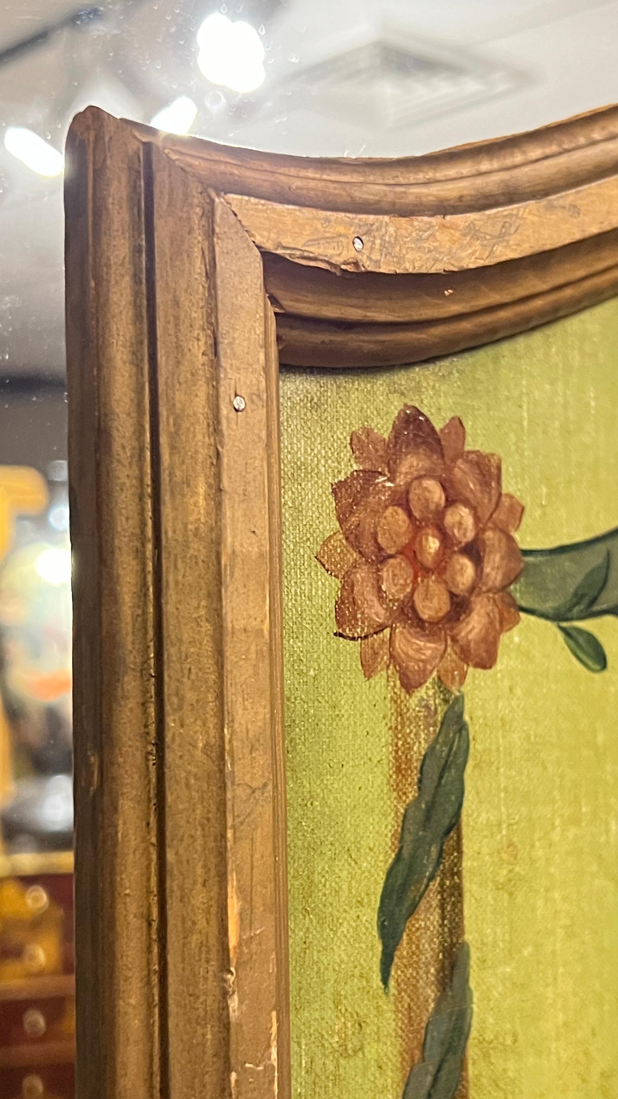 Pair Antique French neoclassical Arts Tall Painted Wooden Panels In Good Condition In New York, NY