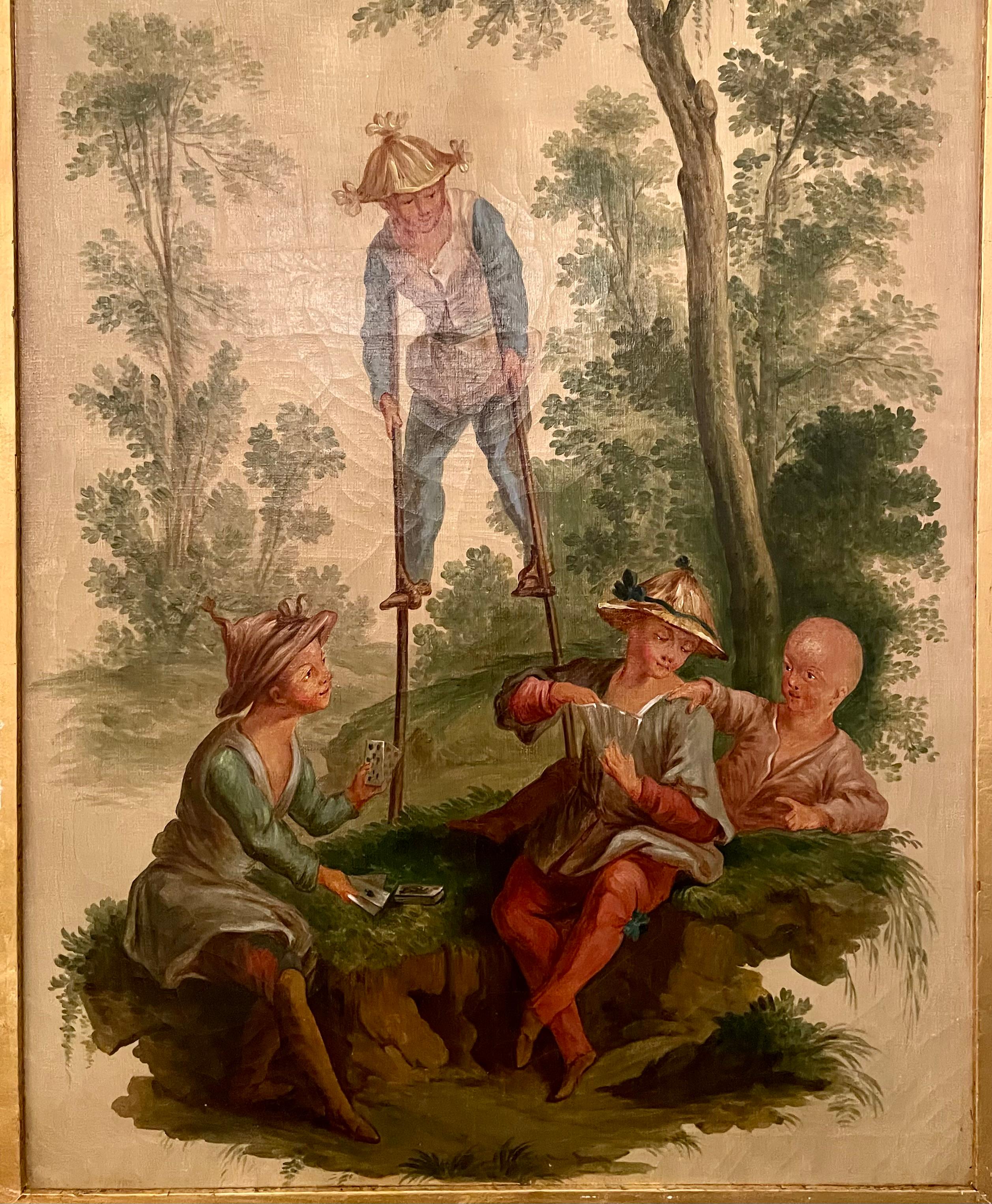 Paar antike französische Gemälde, Öl auf Leinwand, Gemälde mit chinesischen Motiven auf Tafeln, ca. 1890 im Angebot 1