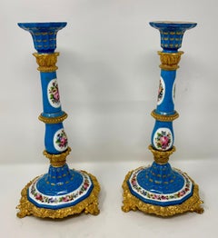 Pair of Antique French "Old Paris" Porcelain and Ormolu, circa 1880s