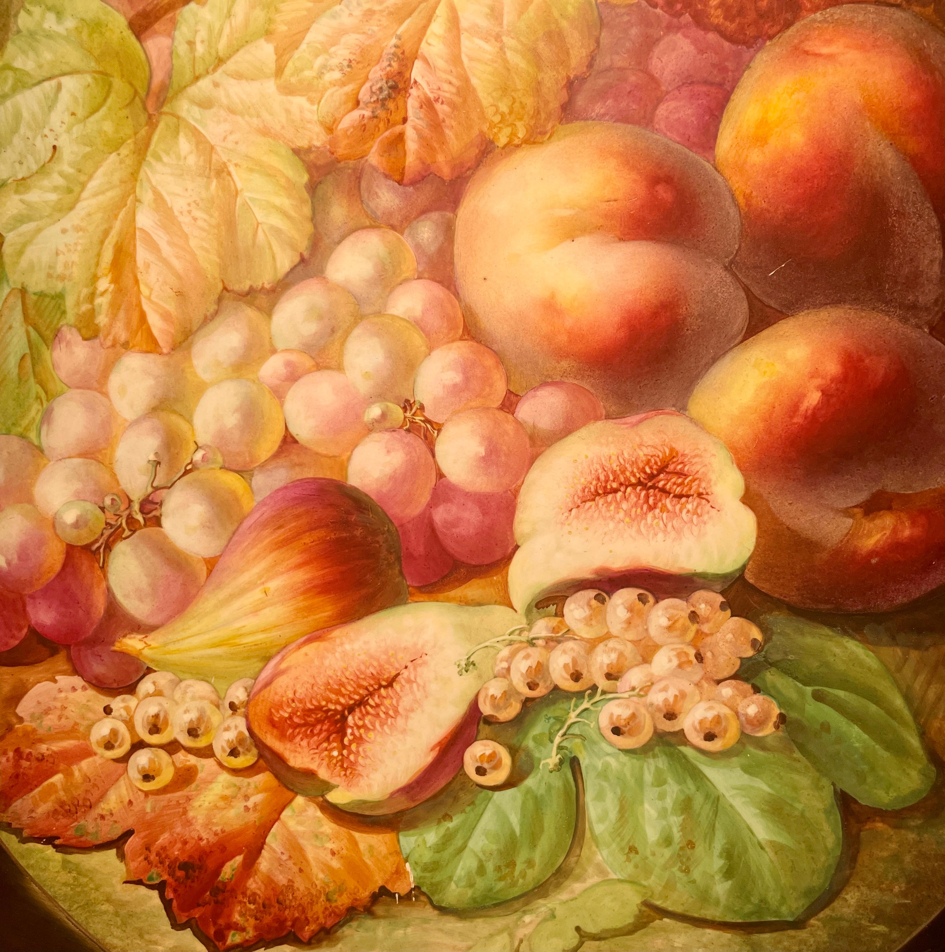 Belge Paire de peintures originales françaises Edmond Van Coppenolle sur plaques de porcelaine en vente