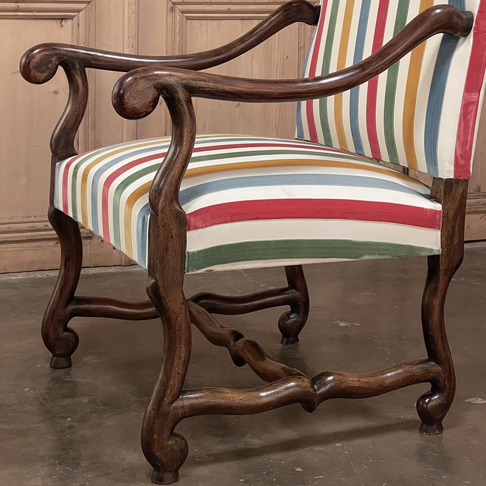 Pair Antique French Os de Mouton Armchairs with Slip Covers For Sale 6