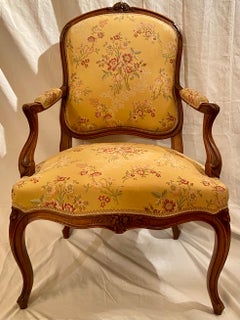 Pair Antique French Provincial Carved "Fauteuils" Armchairs, Circa 1880