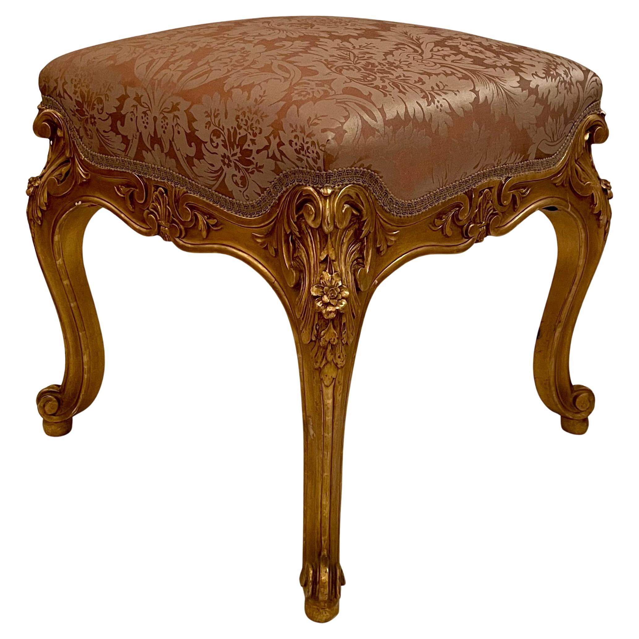 XIXe siècle Paire de bancs anciens de la Régence française en or, vers 1875-1885. en vente
