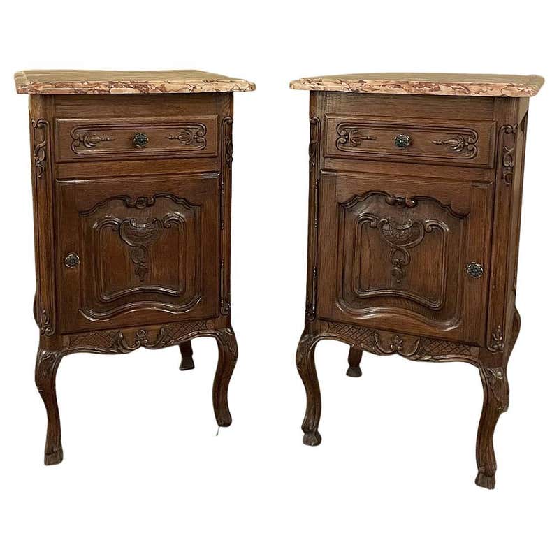 Pair Of Ebonized Marble Top Nightstands For Sale At 1stDibs Pair of ebonized marble top nightstands for sale at 1stdibs