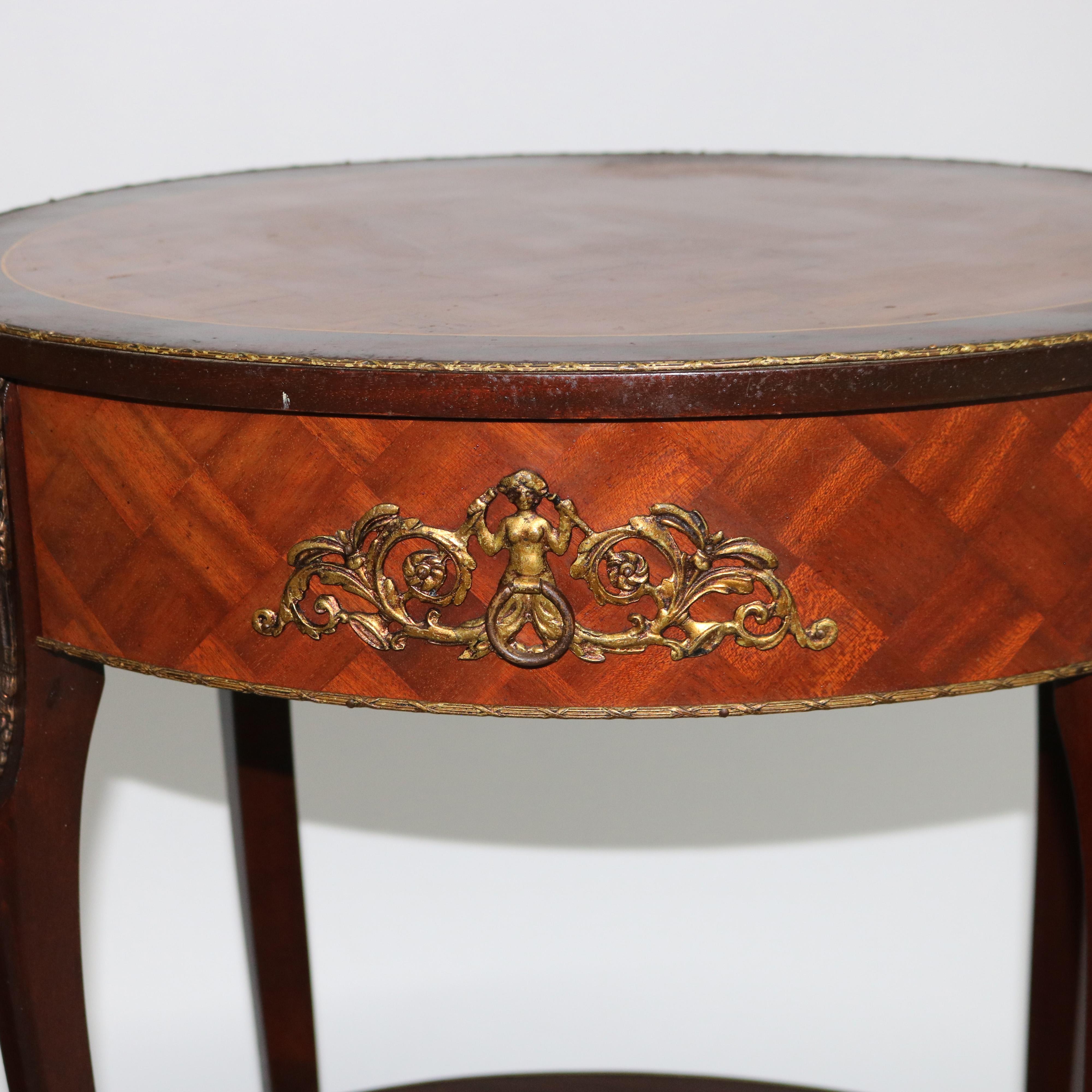 ***Reduced Delivery Rates - See Below or Click “Ask The Seller” to Request a Quote***

Pair Antique French Rosewood, Kingwood & Figural Ormolu Single Drawer Parquetry Stands c1920

Measures - 26 1/2