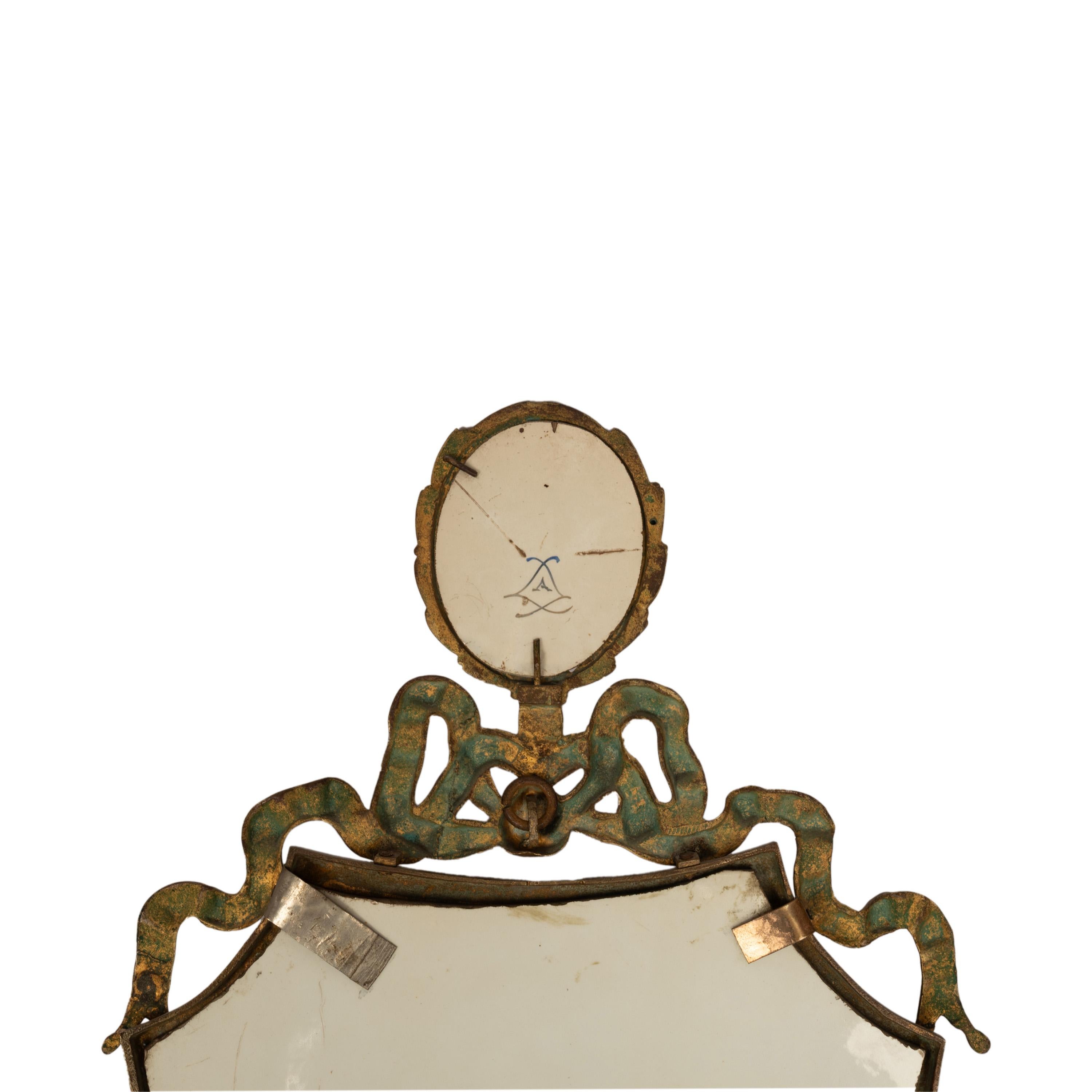 Pair Antique French Sevres Portrait Porcelain Ormolu Wall Sconces Candle Lights For Sale 7