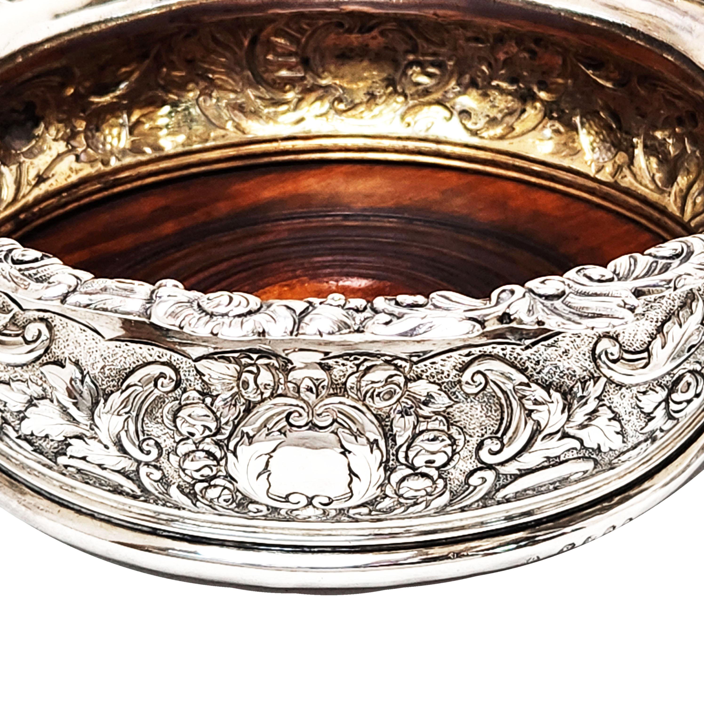 George III Pair Antique Georgian Silver Wine Bottle Coasters London, England 1818 For Sale