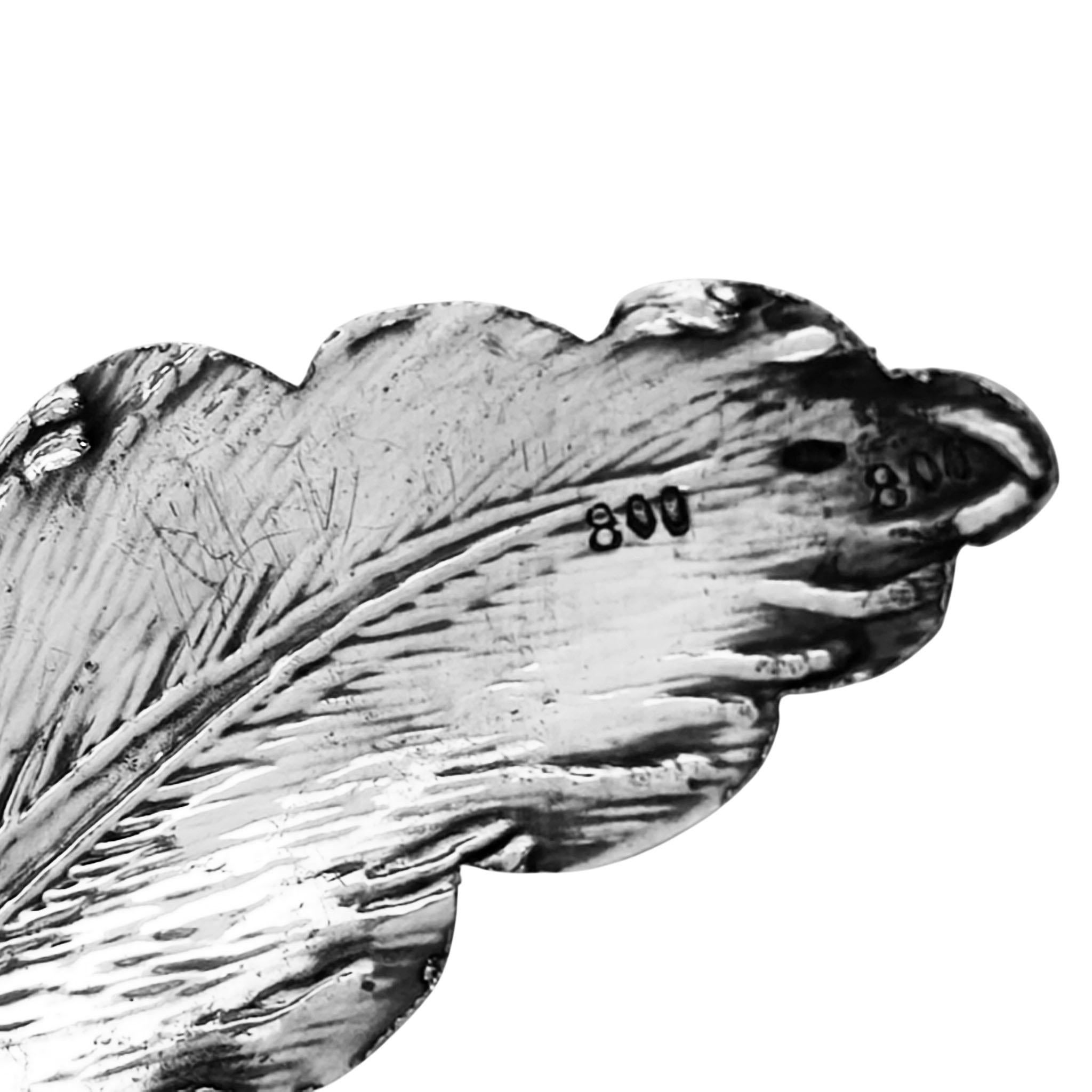 Coppia di antichi galli da combattimento tedeschi in argento Modelli di gallo c. 1900 Continentale in vendita 4