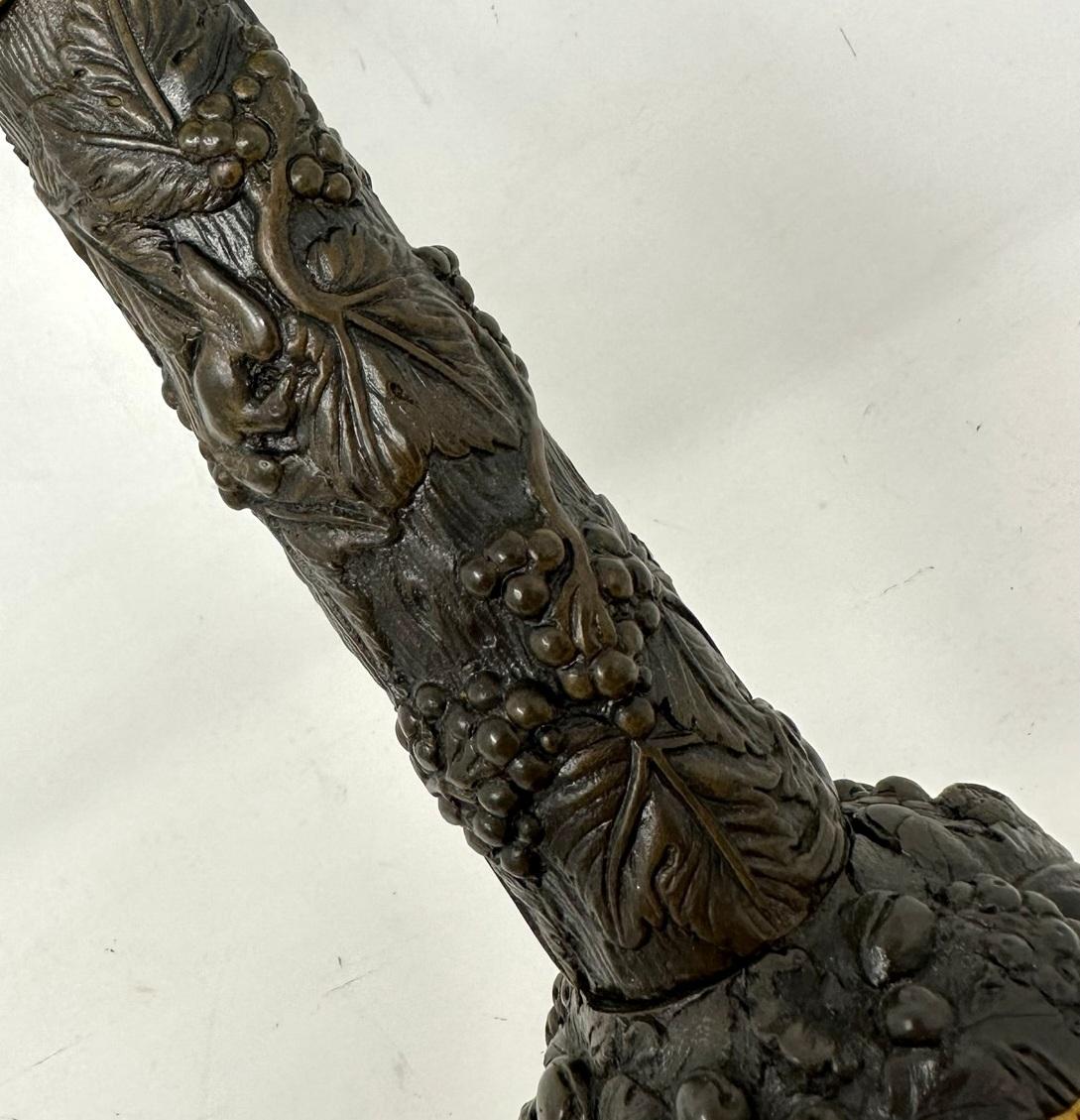 19th Century Pair Antique Grand Tour French Empire Bronze Ormolu Candelabra Candlesticks 19Ct