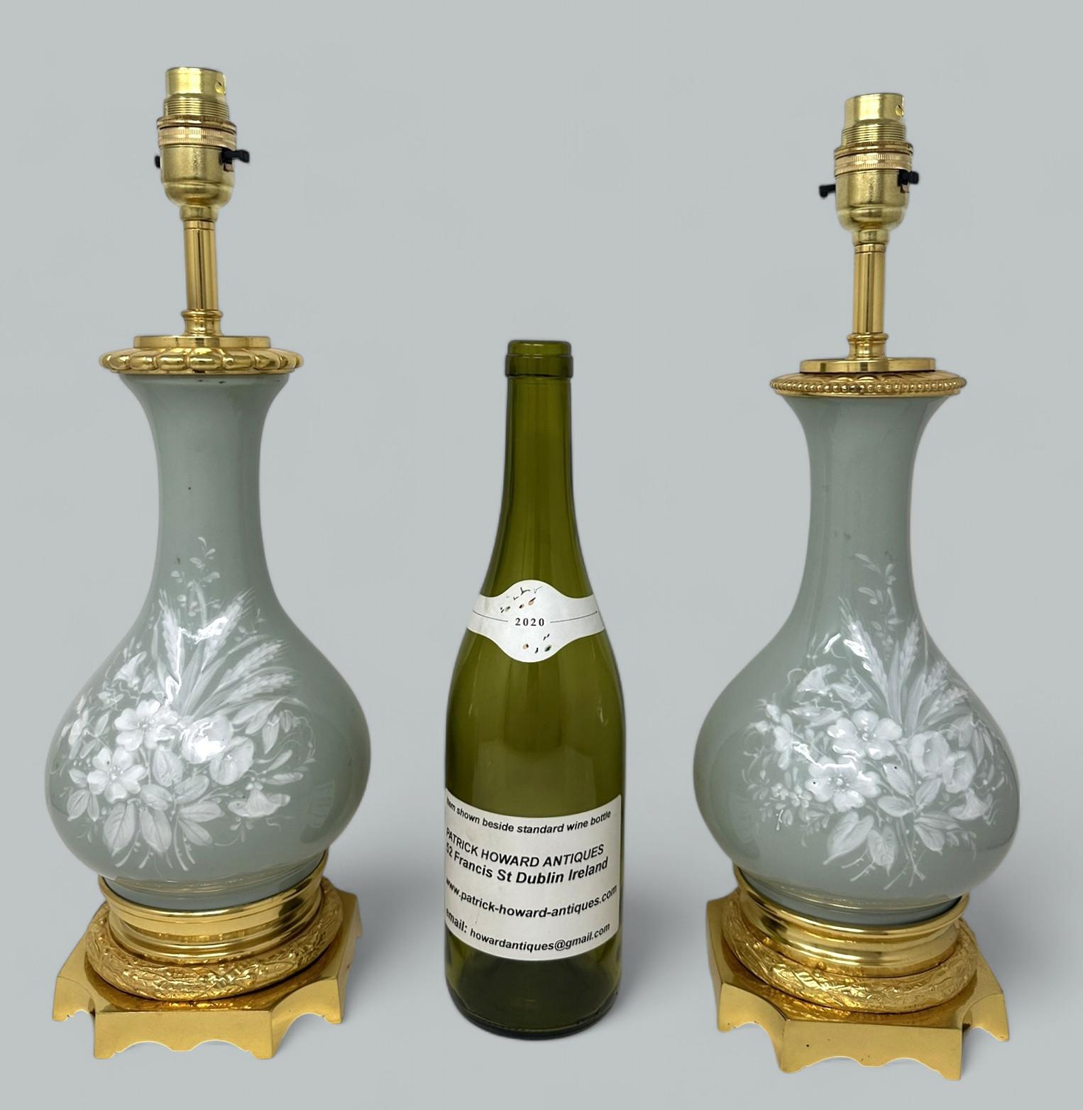 Pair Antique Grand Tour French Empire Pate-sur-Pate Jasperware Ormolu Urns Lamps For Sale 4