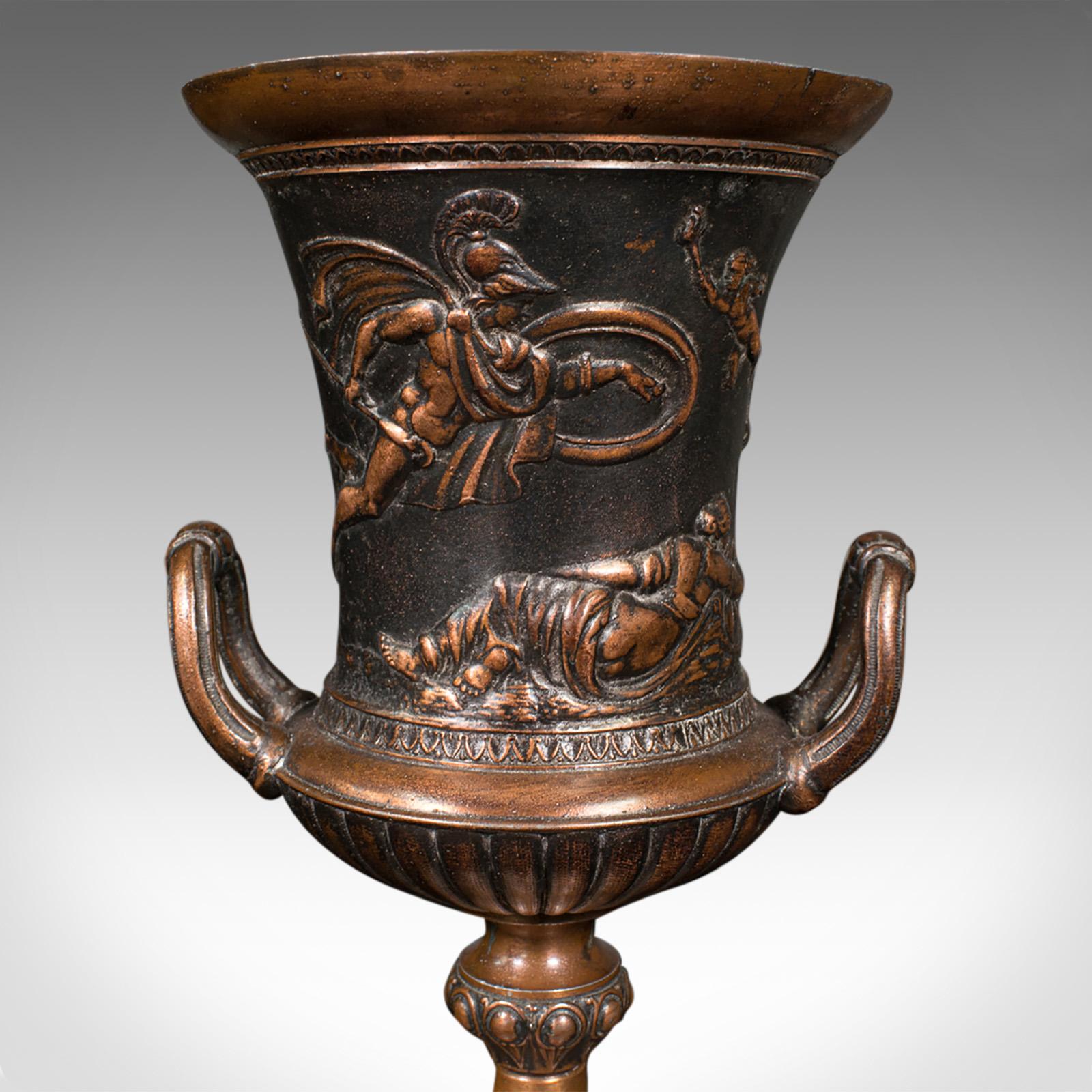 Pair, Antique Grand Tour Urns, Italian, Decorative Vase, Roman Taste, Victorian For Sale 4