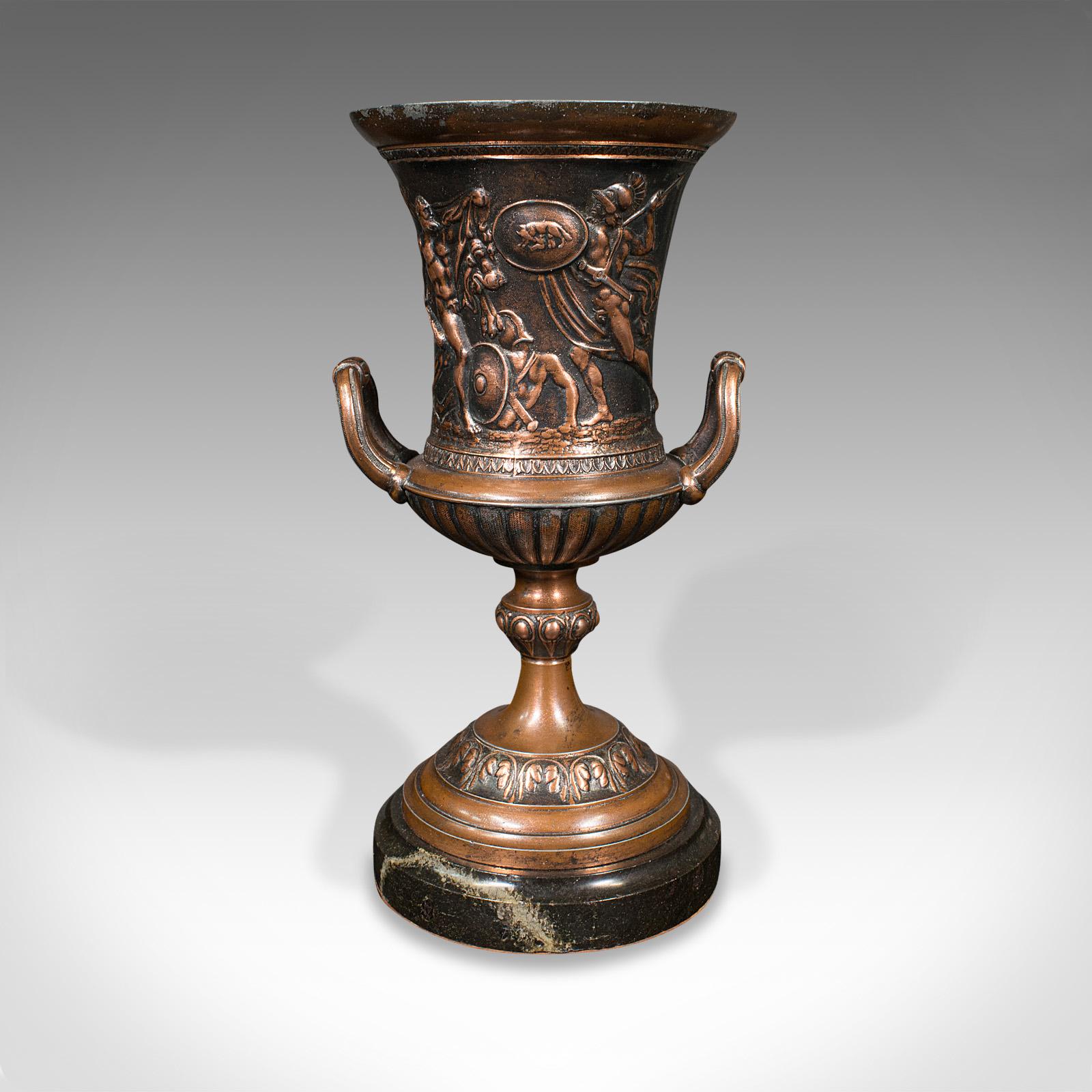 Pair, Antique Grand Tour Urns, Italian, Decorative Vase, Roman Taste, Victorian In Good Condition For Sale In Hele, Devon, GB
