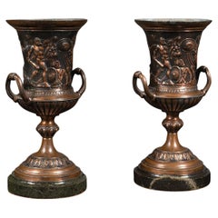 Pair, Used Grand Tour Urns, Italian, Decorative Vase, Roman Taste, Victorian