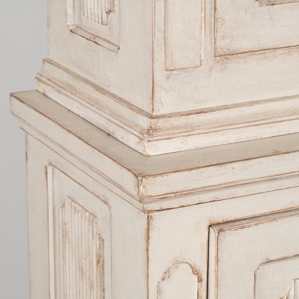 Pair, Antique Gustavian Tall Narrow Bookcases Display Cabinets from Sweden 4