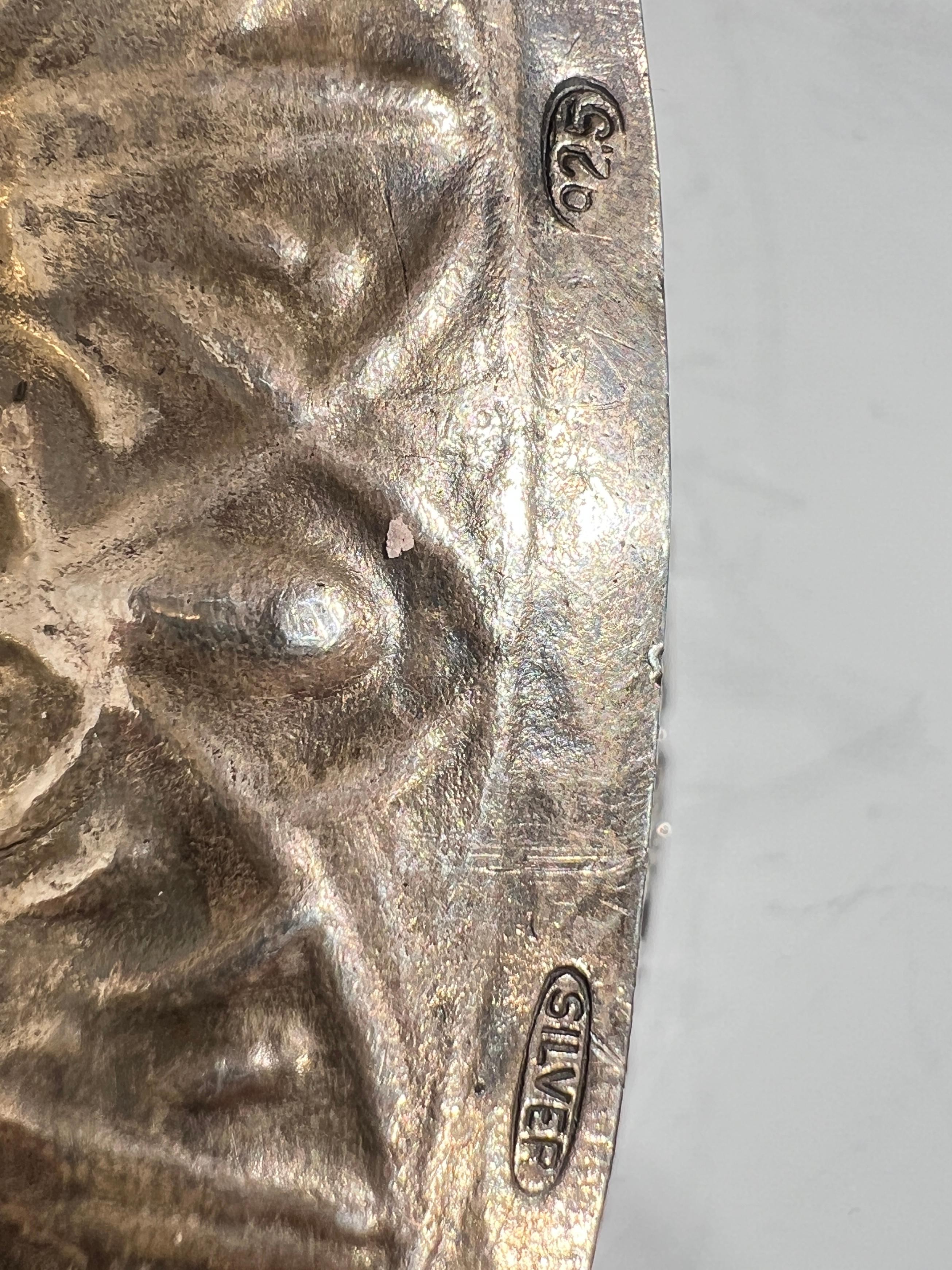 Pair Antique Indian Sterling Silver Centerpiece Bowls For Sale 7