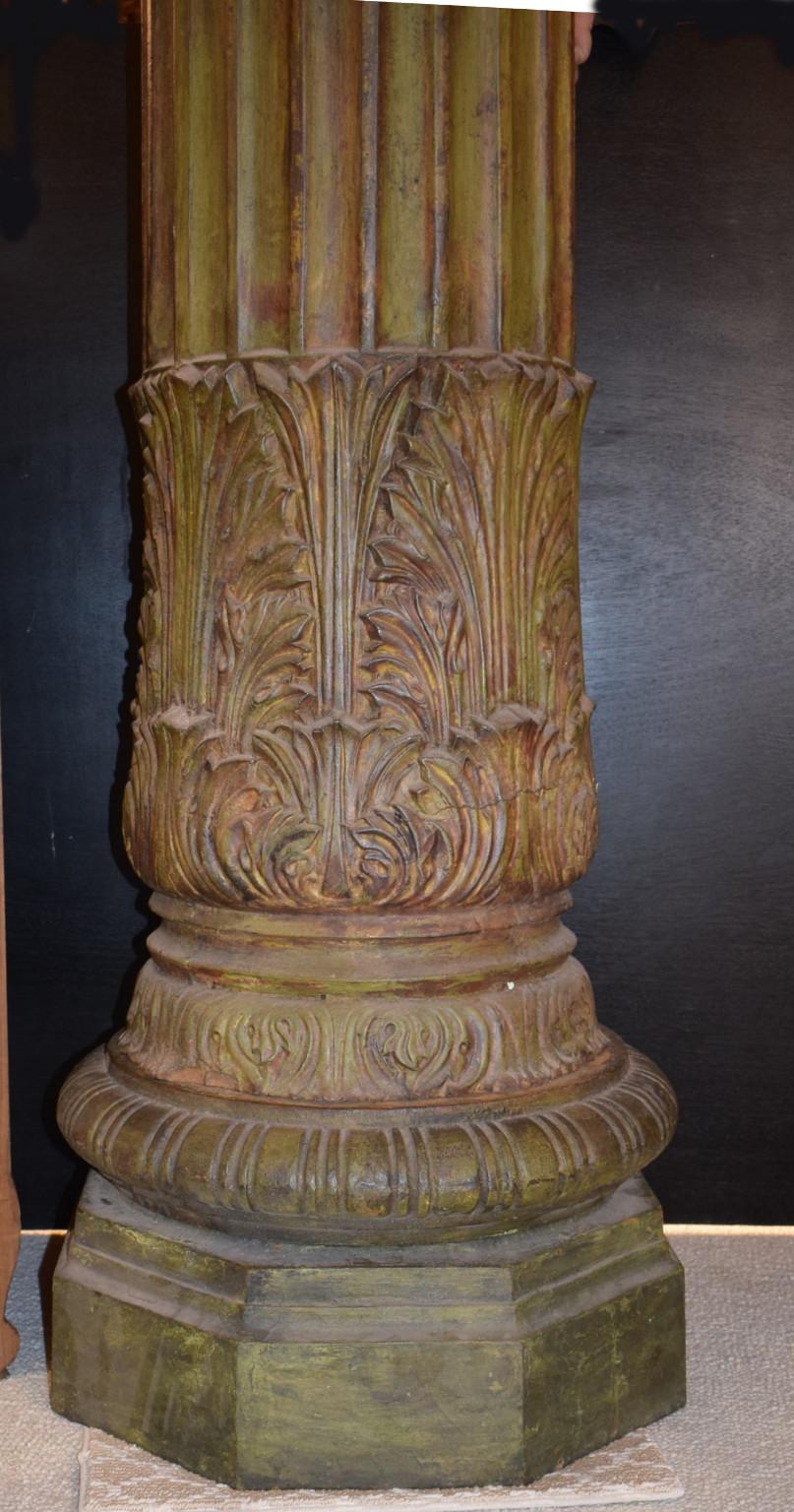 Pair of Antique Iron Columns In Good Condition For Sale In Atlanta, GA