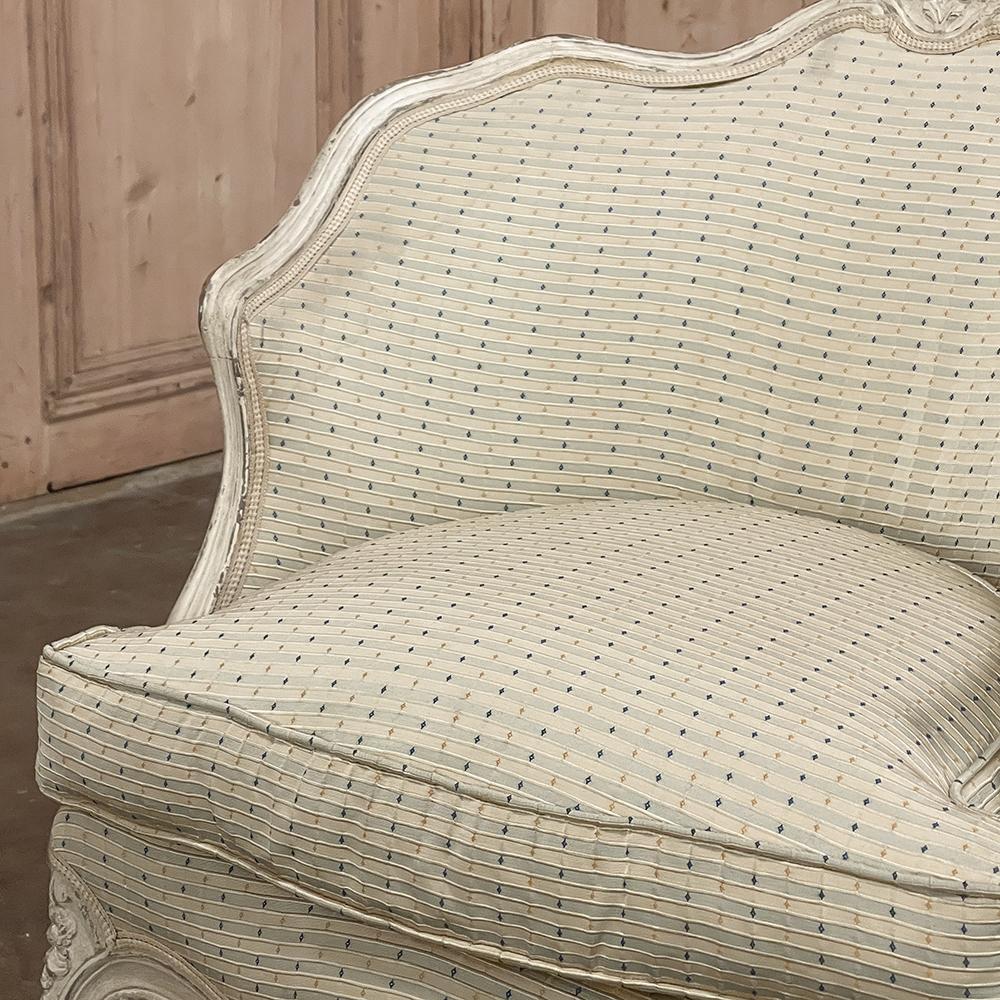 Paire de petits fauteuils italiens anciens peints en vente 6