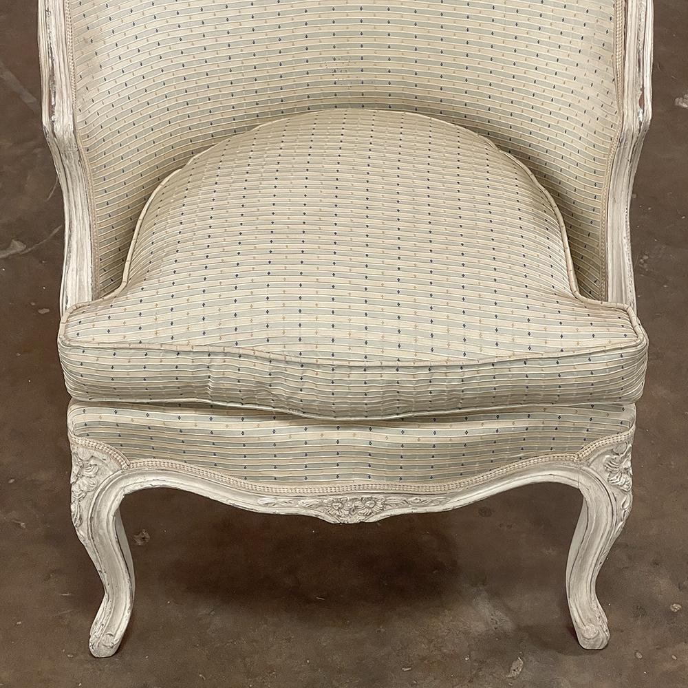 Pair Antique Italian Painted Petite Armchairs For Sale 10