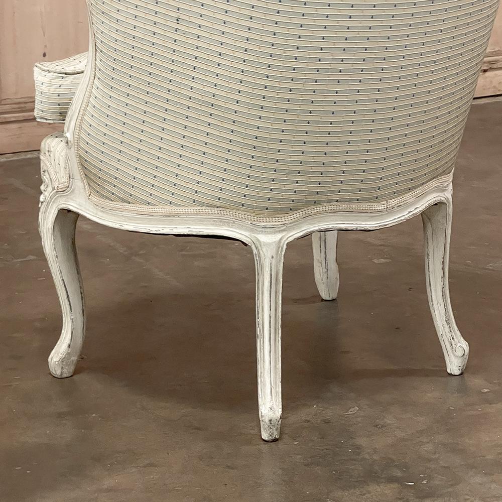 Pair Antique Italian Painted Petite Armchairs For Sale 12
