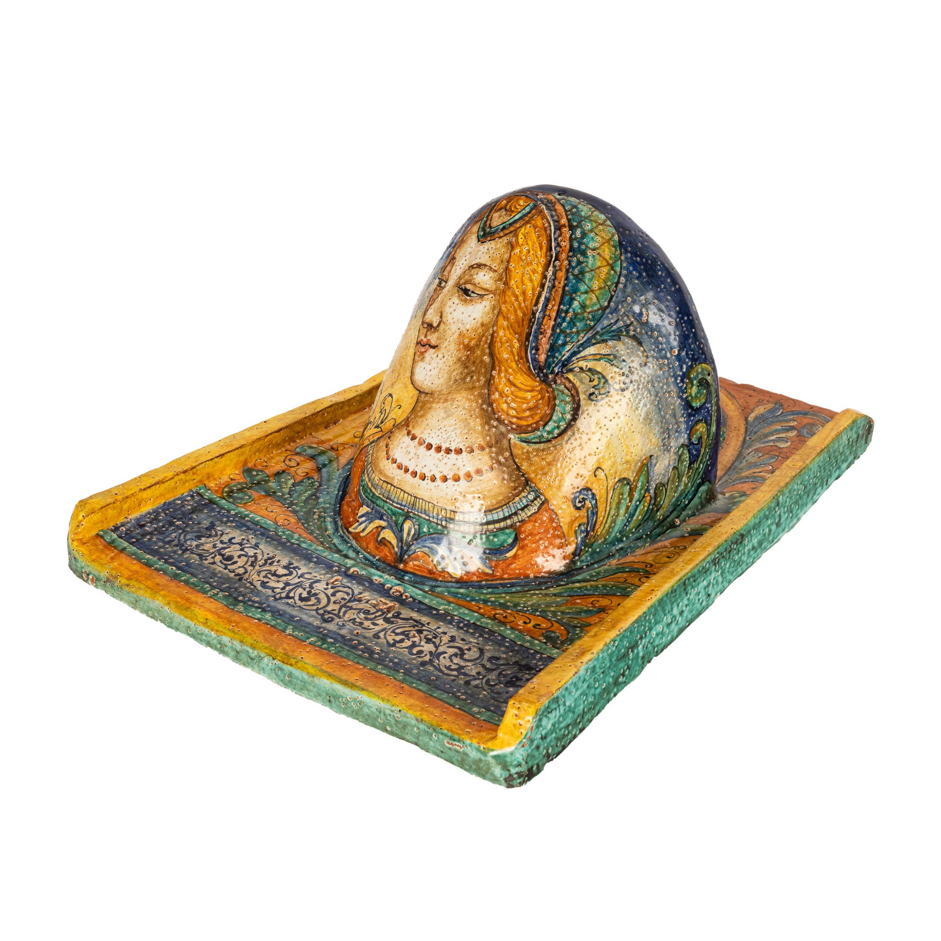 Pareja de Maceteros de Pared Antiguos de Cerámica Maiolica Renacentista de la Umbría Italiana en venta 2