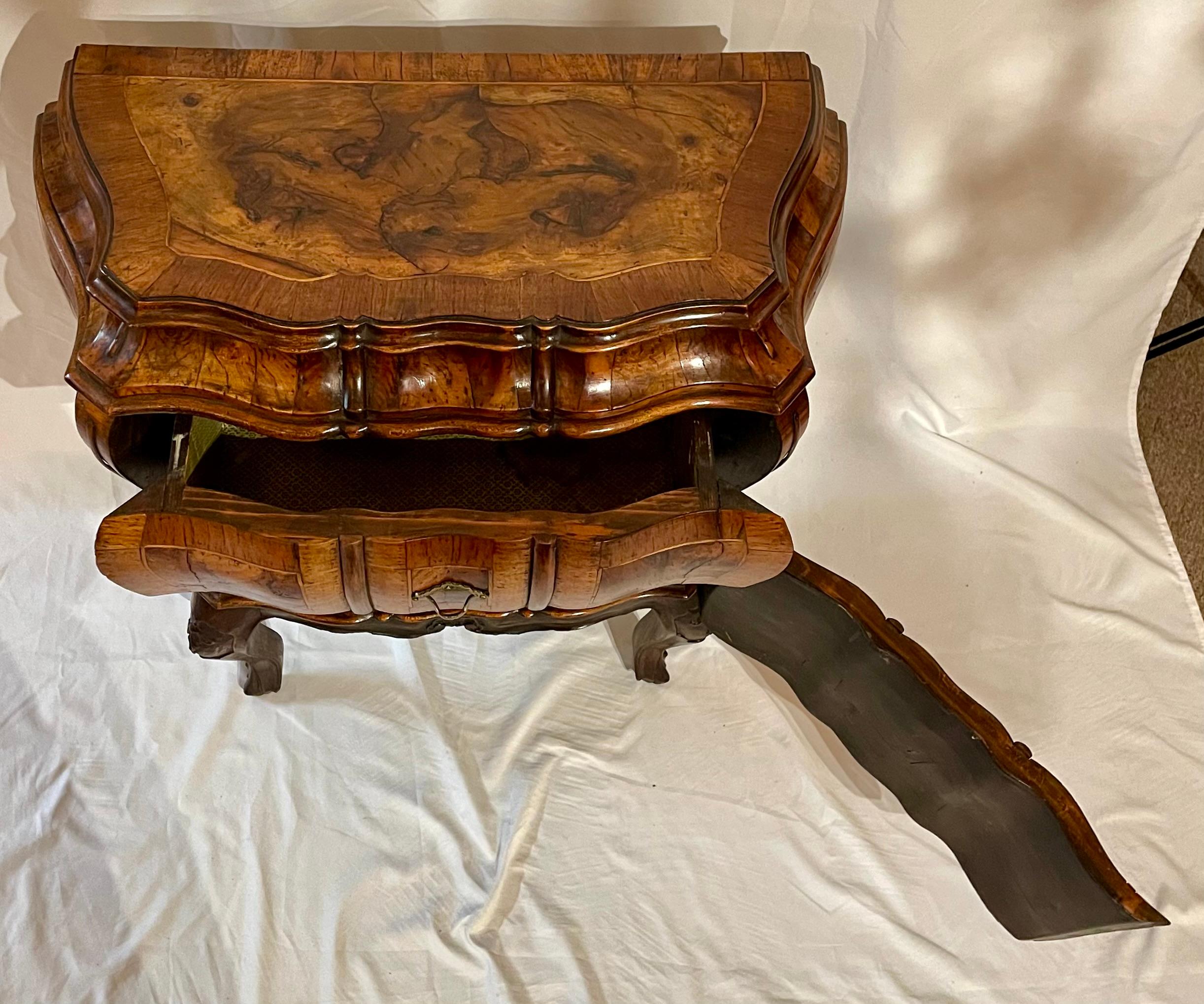 Pair Antique Italian Walnut Bombe Chests, Circa 1920's. For Sale 3