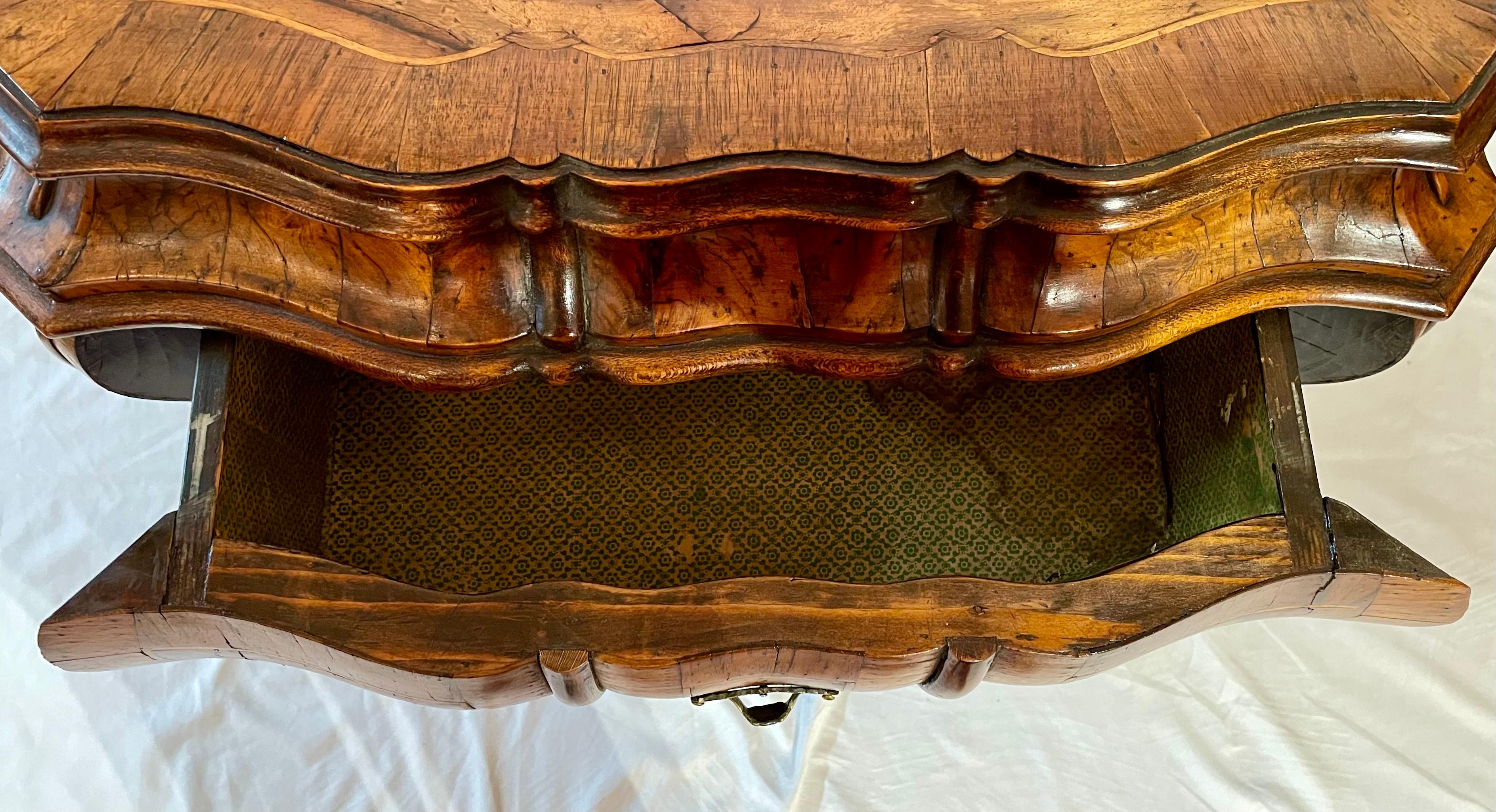 Pair Antique Italian Walnut Bombe Chests, Circa 1920's. For Sale 5