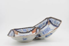 Pair Antique Japanese Porcelain Polychrome Bowl, 19th Century