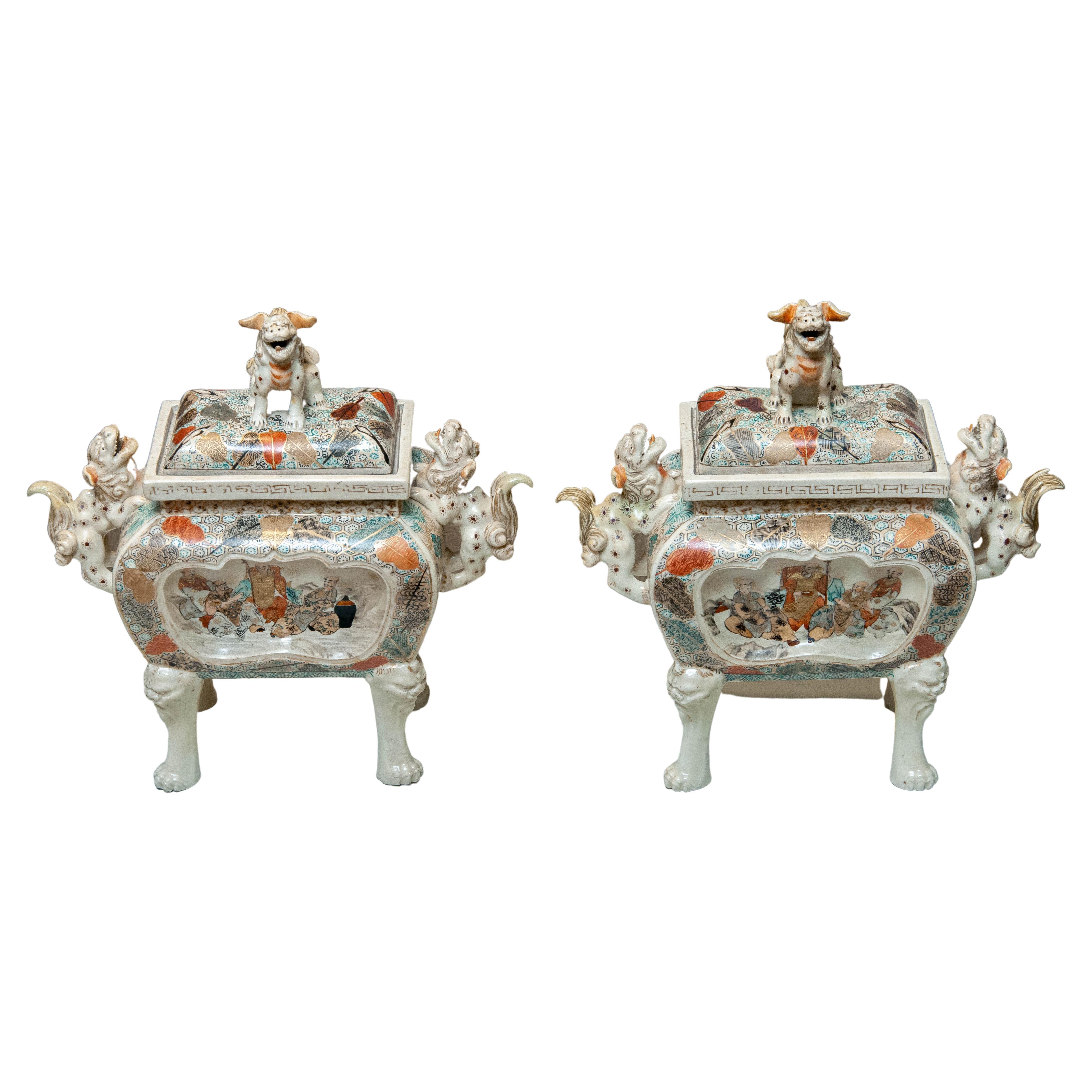 Absolutely rare and beautiful pair Chinese Qing dynasty porcelain and rich decorated 