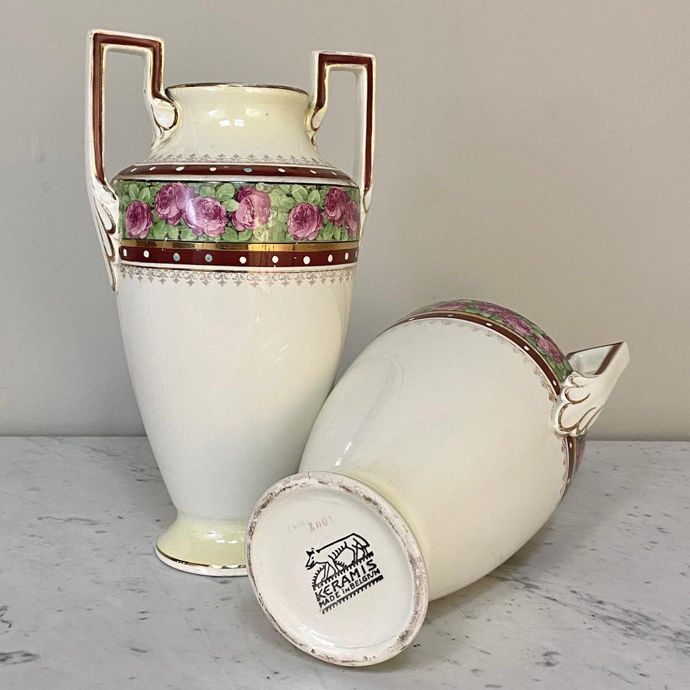 Pair Antique Keramis Vases For Sale 1