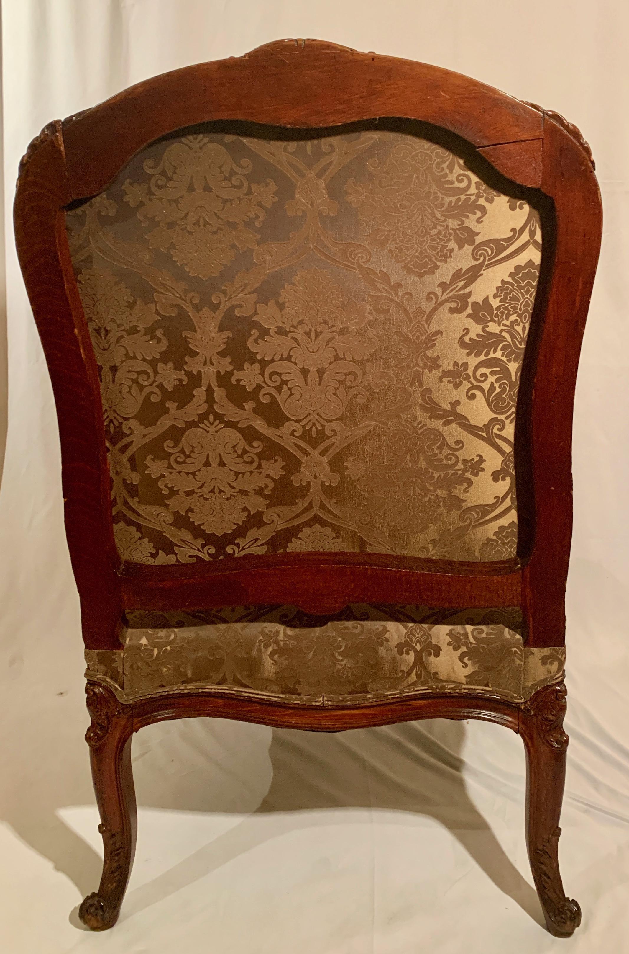 Pair of Antique Large Size French Armchairs In Good Condition For Sale In New Orleans, LA