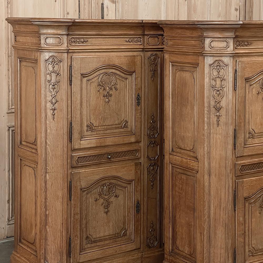 Pair Antique Liegoise 4 Door Cabinets 3