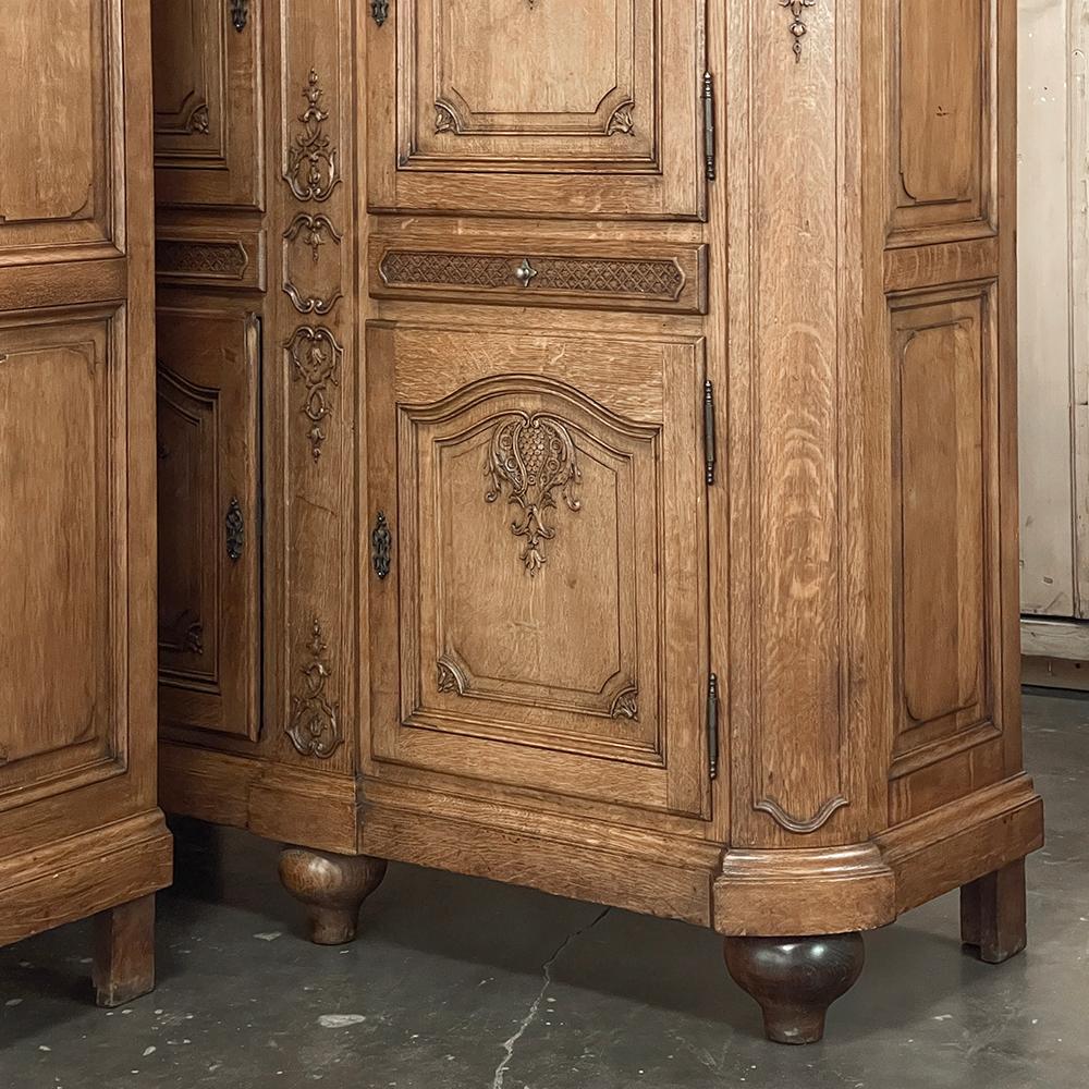 Pair Antique Liegoise 4 Door Cabinets 6