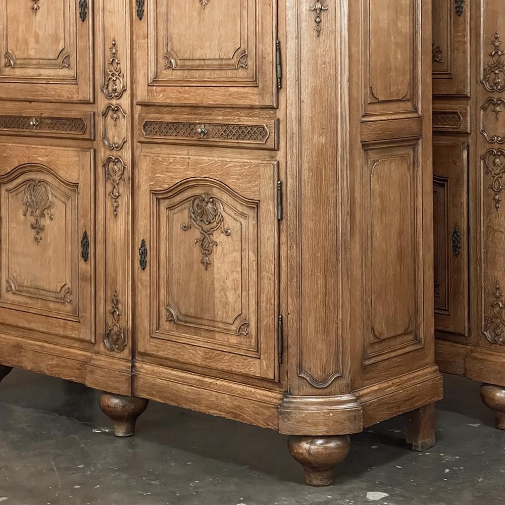 Pair Antique Liegoise 4 Door Cabinets 8