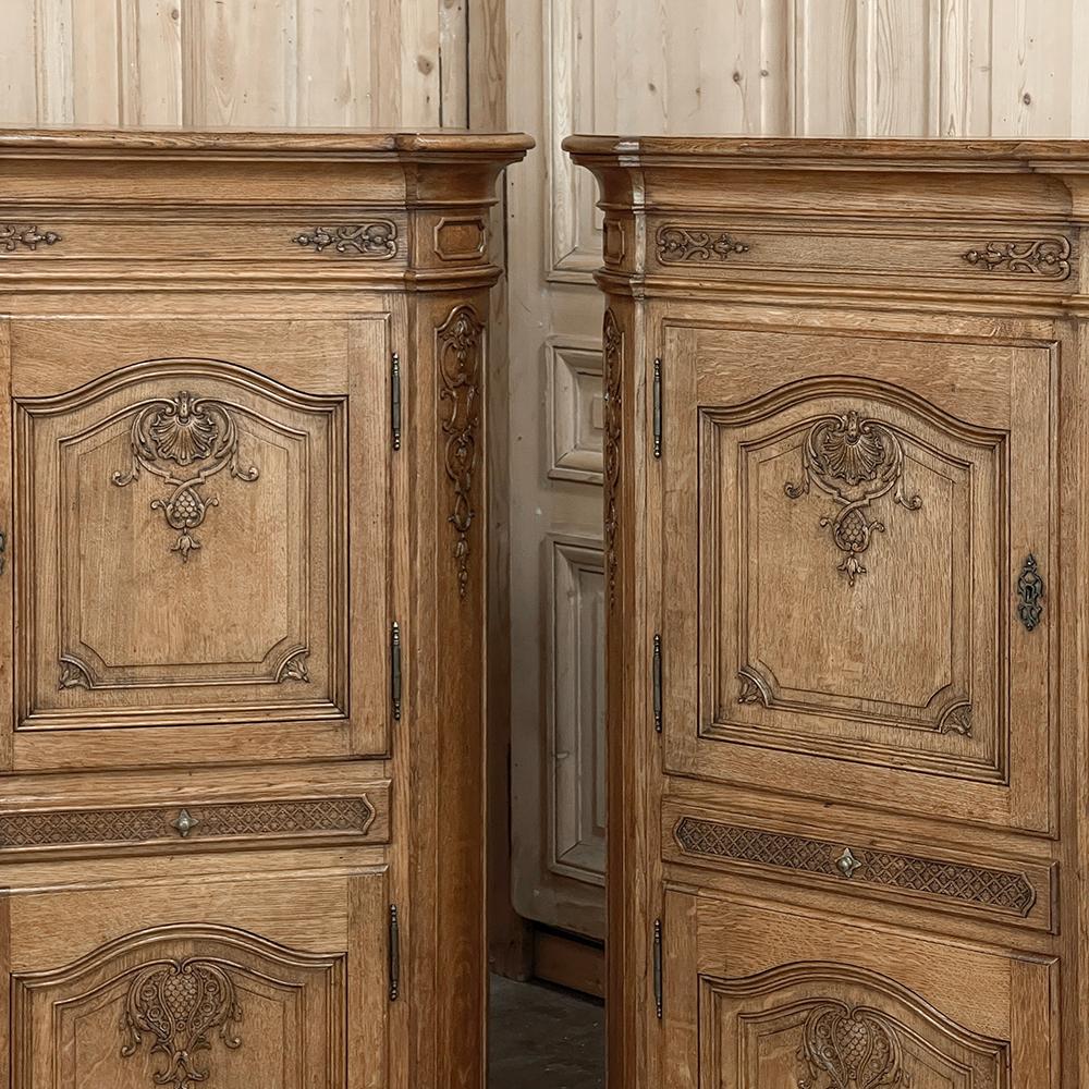 Pair Antique Liegoise 4 Door Cabinets 9