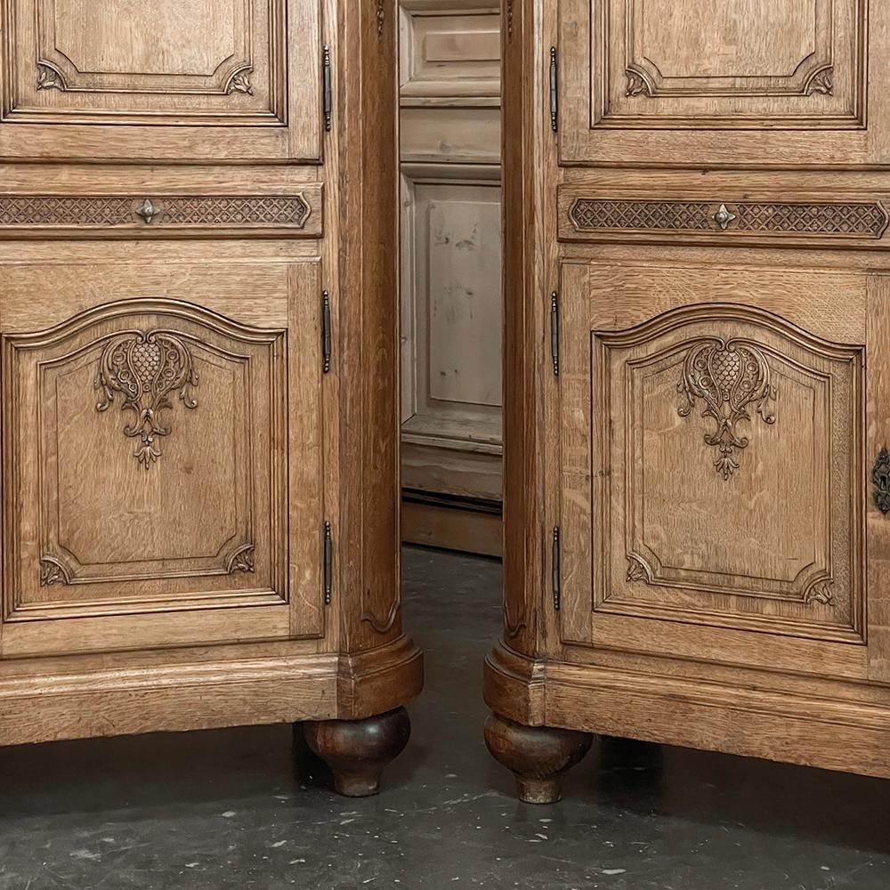Pair Antique Liegoise 4 Door Cabinets 10